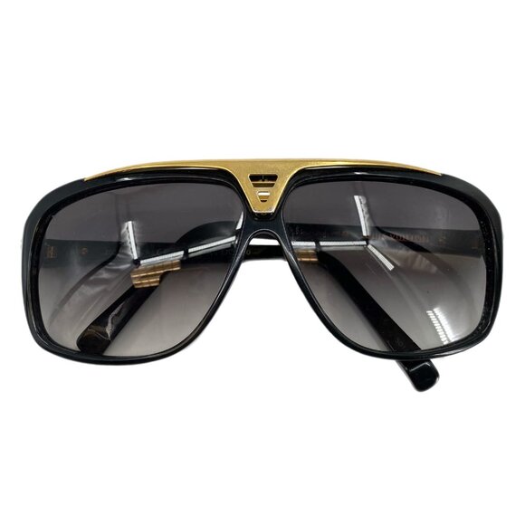 Louis Vuitton Black Gold Aviator Sunglasses | Any Occasion - Picture 1 of 11